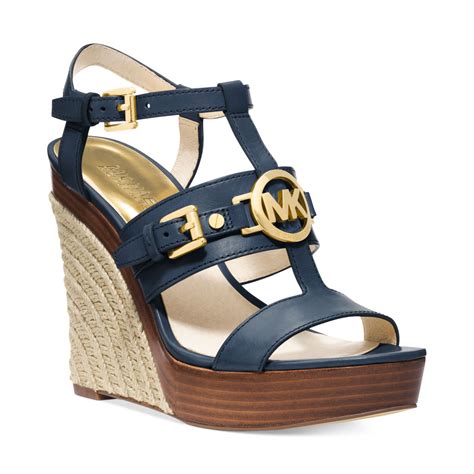 michael kors navy blue wedges|Michael Kors wedges for women.